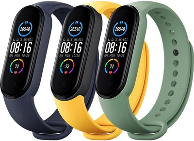Ремінець Xiaomi 29765 для Mi Smart Band 5 Blue/Yellow/Green 3 шт (6934177724046)