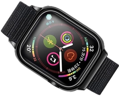 Pasek + etui Usams ZB74IW1 (US-ZB074) do Apple Watch Series 4/5/6/7/SE 44-45 mm Czarny (6958444967493)