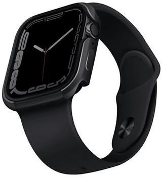 Etui Uniq Valencia do Apple Watch Series 4/5/6/7/8/SE/SE2 44-45 mm Grafitowy (8886463680049)