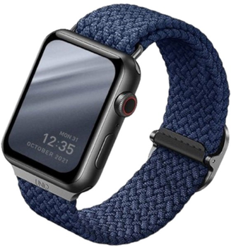 Ремінець Uniq Aspen Braided для Apple Watch Series 1/2/3/4/5/6/7/8/SE/SE2 42-45 мм Oxford Blue (8886463676424)
