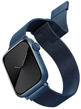 Pasek Uniq Dante Stainless Steel do Apple Watch Series 1/2/3/4/5/6/7/8/SE/SE2 38-41 mm Niebieski (8886463679173)