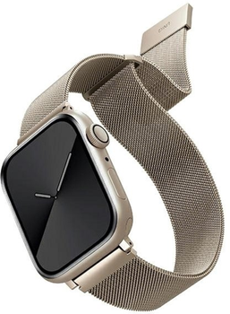 Ремінець Uniq Dante Stainless Steel для Apple Watch Series 1/2/3/4/5/6/7/8/SE/SE2 38-41 мм Starlight (8886463679524)