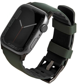 Ремінець Uniq Linus Airosoft Silicone для Apple Watch Series 1/2/3/4/5/6/7/8/SE/SE2/Ultra 42-49 мм Moss Green (8886463680902)