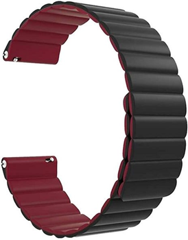 Uniwersalny pasek Beline Watch Magnetic 20 mm Czarno-czerwony (5905359814344)