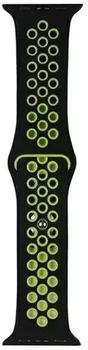 Ремінець Beline Sport Silicone для Apple Watch Series 1/2/3/4/5/6/7/8/SE/SE2 38-41 мм Black-Lime (5904422919832)