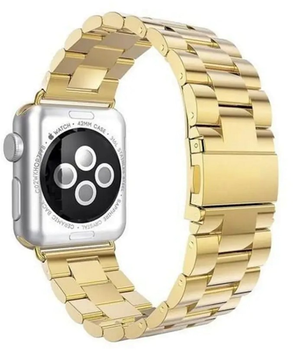 Pasek Mercury Metal do Apple Watch Series 1/2/3/4/5/6/7/8/SE/SE2/Ultra 42-45 mm Złoty (8809724801359)