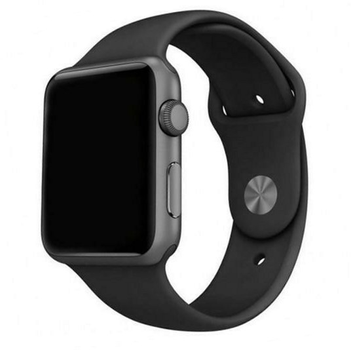 Pasek Mercury Silicon do Apple Watch Series 1/2/3/4/5/6/7/8/SE/SE2 38-41 mm Czarny (8809724801731)