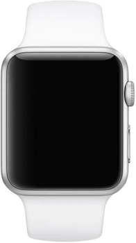 Ремінець Mercury Silicon для Apple Watch Series 1/2/3/4/5/6/7/8/SE/SE2/Ultra 42-45 мм White (8809724801847)