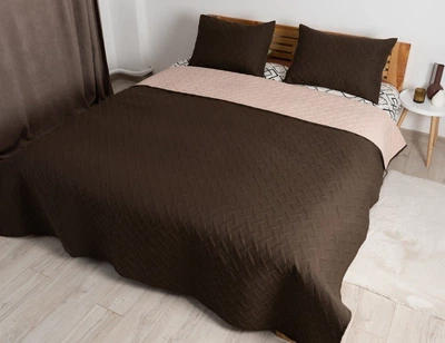 Покрывало ТЕП. Vintage Brown ромб с овалом-180х240+50*70