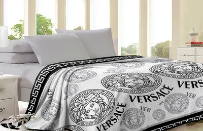Плед Велсофт Sofia. Versace (СПЛ070)-150х215