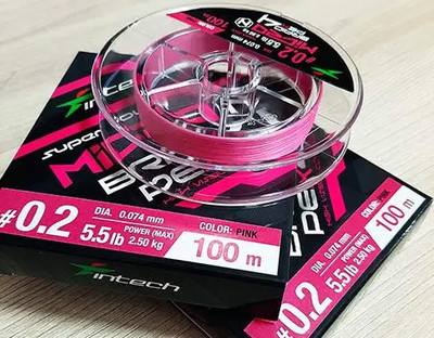 Шнур плетений Intech MicroN PE X4 100m (0.2 (5.5lb/2.5kg)),FS0641882
