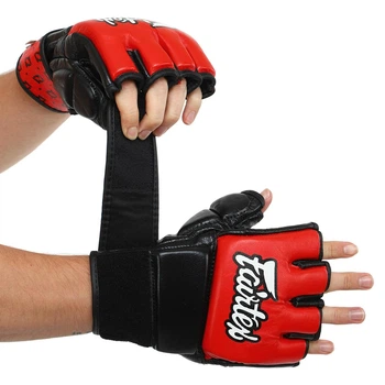 Перчатки для смешанных единоборств кожаные Fairtex Heroe 0582 размер XL Red-Black