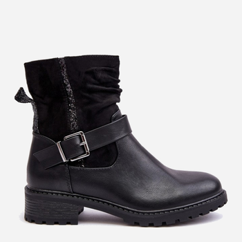 Жіночі зимові черевики низькі Cillolis 39 Чорні (5905677979756)
