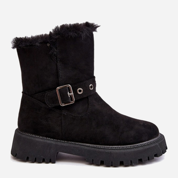 Жіночі зимові черевики високі Vinceza Morcos 37 Чорні (5905677957075)