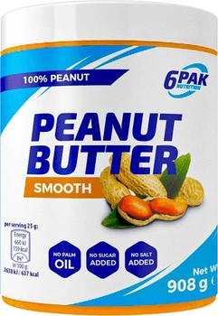 Masło orzechowe 6PAK Nutrition Peanut Butter Smooth 908 g (5902811803366)