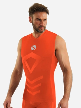 Koszulka męska termiczna bez rękawów Sesto Senso CL38 S/M Pomarańczowa (5904280037587)