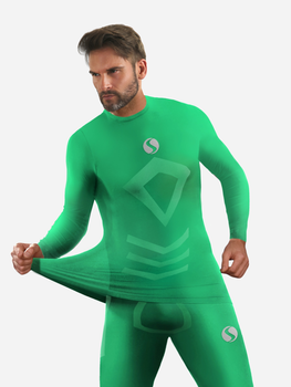 Koszulka męska termiczna długi rękaw Sesto Senso CL40 S/M Zielona (5904280038034)