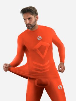 Koszulka męska termiczna długi rękaw Sesto Senso CL40 XXL/XXXL Pomarańczowa (5904280038140)