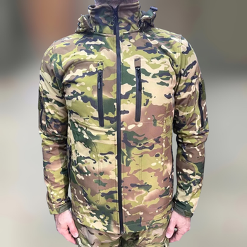 Куртка тактическая Squad, Softshell, Мультикам, размер XL, теплая флисовая куртка для военных софтшелл