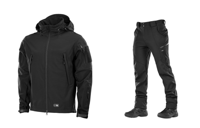 M-tac комплект куртка штаны тактические Soft Shell черные S