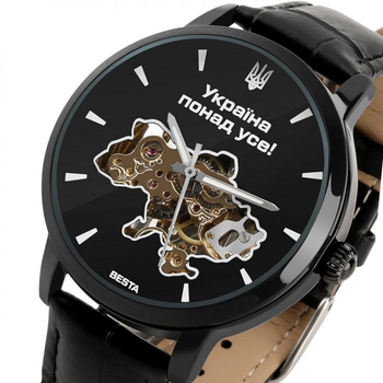 Мужские часы Besta Skeleton UA Black