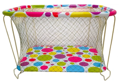 Манеж детский игровой KinderBox классический Веселка с крупной сеткой (kmk 2396)