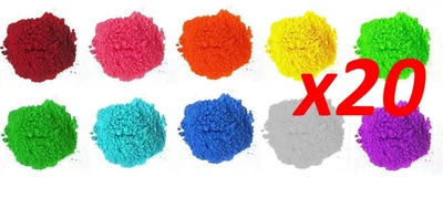 Краска Холи Holi Fest набор 200 пакетов пакеты 50 грамм 10 цветов