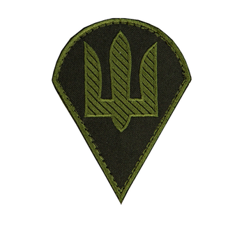 Шеврон, нарукавна емблема - Тризуб крапля 79-а бригада, на липучці колір оливковий