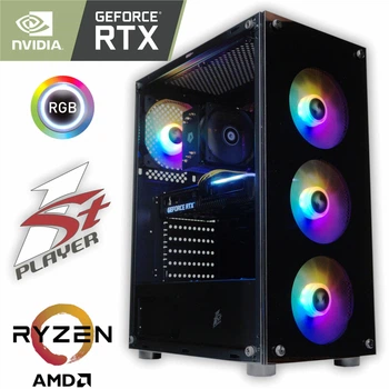 Компьютер 1stPlayer Ryzen 5 5500 / RTX 3050 6ГБ / 16ГБ DDR4 / HDD 1TБ / SSD 512 ГБ M.2 PCIe