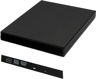 Відсік для оптичного приводу Qoltec CD/DVD SATA USB 2.0 (5901878518664)