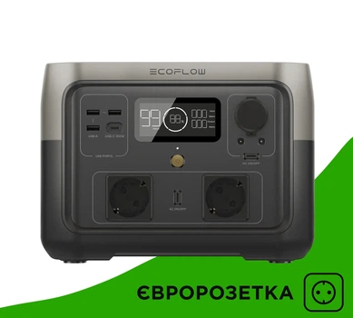 Портативная зарядная станция EcoFlow RIVER 2 MAX 512 Вт/ч европейская розетка