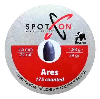 Пули Spoton 5.5 мм, 1.88 г, 175 шт "Ares"