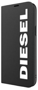 Etui z klapką Diesel Booklet Case Core do Apple iPhone 12/12 Pro Black-white (8718846084963)