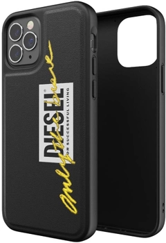 Etui Diesel Moulded Case Embroidery do Apple iPhone 12 Pro Max Black-lime (8718846085182)
