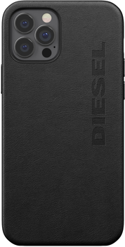 Панель Diesel Moulded Case Premium Leather Wrap для Apple iPhone 12/12 Pro Black (8718846085267)