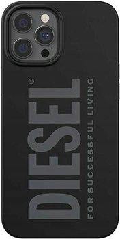 Etui Diesel Silicone Case do Apple iPhone 12/12 Pro Black (8718846088350)