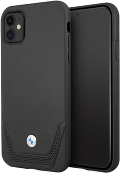 Etui BMW Leather Perforate do Apple iPhone 11 Black (3666339011802)