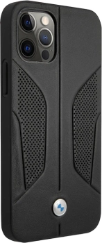 Панель BMW Leather Perforate Sides для Apple iPhone 12/12 Pro Black (3666339010997)