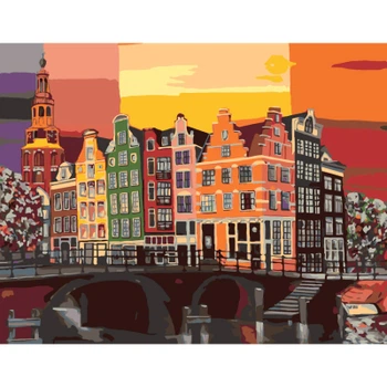 Картина за номерами Rosa Start Colorful Amsterdam 35 х 45 см (4823098538509)