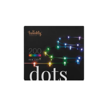 Розумна LED-гірлянда Twinkly Dots RGB з чорним кабелем 200 світлодіодів (8056326677923)