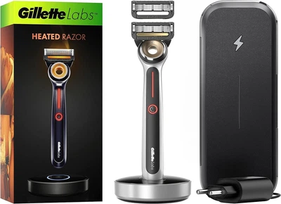 Станок с подогревом Gillette Labs Heated Razor с дорожным зарядным футляром и зарядной станцией 2 картриджа с 5 лезвиями