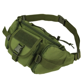 Тактична сумка -бананка 5L поясна green/ Система MOLLE/ плечова/ армійська