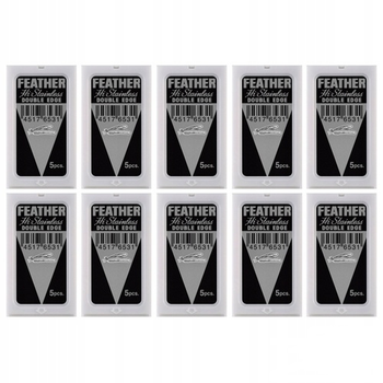 Леза Feather Hi-Stainless Double Edge Blades 50 шт