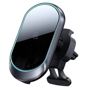Uchwyt USAMS Magnetyczny Wireless Charging 15 W indukcyjny do kratki wentylacyjnej Czarny (6958444901015)
