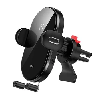 Uchwyt USAMS US-CD132 15 W Automatic indukcyjny do kratki wentylacyjnej Czarny (6958444987446)