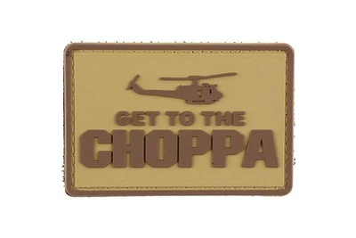 Нашивка 3D — Get to the Choppa — tan [GFC Tactical] (для страйкболу)