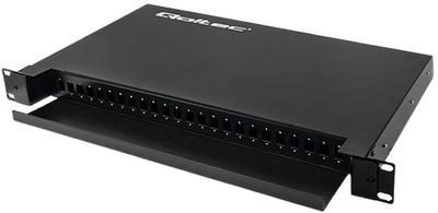Патч-панель оптоволоконна Qoltec Rack на шині ODF 24 порти SC/ SX (54480)