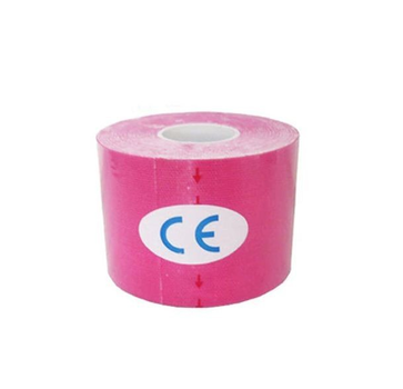 Кінезіо тейп (кінезіологічний тейп) Kinesiology Tape 5см х 5м рожевий