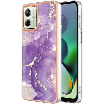 Захисний чохол Deexe Marble Style для Motorola Moto G54 / G54 Power - Purple