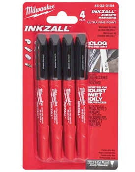 Маркери Milwaukee InkZAll для будмайданчика, чорний 4 шт/компл.